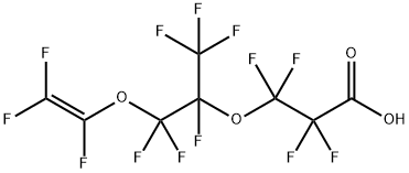 3-[1-[Difluoro[(trifluoroethenyl)oxy]methyl]-1,2,2,2-tetrafluoroethoxy]-2,2,3,3-tetrafluoropropanoic acid 结构式