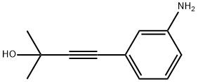 4-(3-氨苯基)-2-甲基-3-丁炔-2-醇 结构式