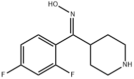 (Z)-(2,4-二氟苯基)-4-哌啶基甲酮肟 结构式