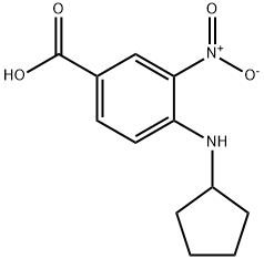 4-环戊胺基-3-硝基苯甲酸 结构式