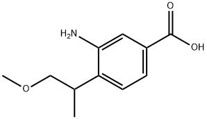 Benzoic acid, 3-amino-4-(2-methoxy-1-methylethyl)- (9CI) 结构式