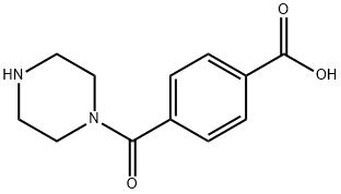 4-(哌嗪-1-羰基)苯甲酸 结构式