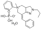 2H-Pyrazolo(4,3-c)pyridine, 3,3a,4,5,6,7-hexahydro-5-methyl-5-phenyl-7 -(phenylmethylene)-2-propyl-, phosphate, hydrate (1:1:1) 结构式