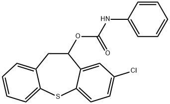 Dibenzo(b,f)thiepin-10-ol, 10,11-dihydro-8-chloro-, phenylcarbamate 结构式