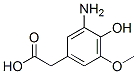 Benzeneacetic acid, 3-amino-4-hydroxy-5-methoxy- (9CI) 结构式