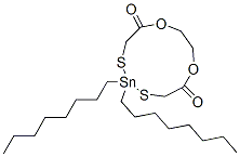 8,8-dioctyl-1,4-dioxa-7,9-dithia-8-stannacycloundecane-5,11-dione 结构式
