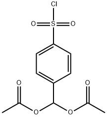 ACETIC ACID ACETOXY-(4-CHLOROSULFONYLPHENYL)METHYL ESTER 结构式