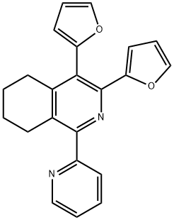 3,4-DI(FURAN-2-YL)-1-(PYRIDIN-2-YL)-5,6,7,8-TETRAHYDROISOQUINOLINE 结构式