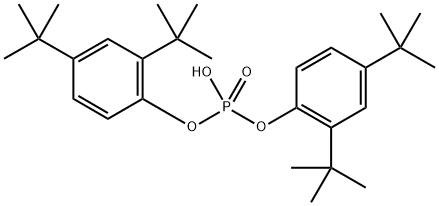 双(2,4-二叔丁基苯基)磷酸酯 结构式