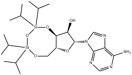 3,5-O-(1,1,3,3-四异丙基-1,3-二硅氧烷)腺苷 结构式