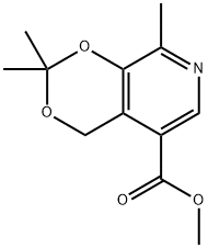 Methyl 2,2,8-triMethyl-4H-[1,3]dioxino[4,5-c]pyridine-5-carboxylate 结构式