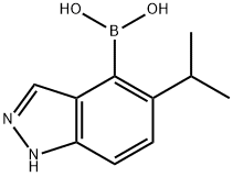 (5-异丙基-1H-吲唑-4-基)硼酸 结构式