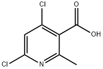2-甲基-4,6-二氯烟酸 结构式