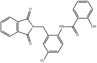 N-[4-氯-2-[(1,3-二氢-1,3-二氧代-2H-异吲哚-2-基)甲基]苯基]-2-羟基苯甲酰胺 结构式