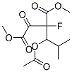 dimethyl 2-(1-acetyloxy-2-methyl-propyl)-2-fluoro-3-oxo-butanedioate 结构式