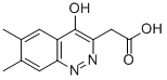6,7-Dimethyl-4-hydroxy-3-cinnolineacetic acid 结构式