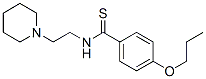 N-(2-Piperidinoethyl)-p-propoxybenzothioamide 结构式