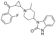 1-[1-[2-(2-Fluorobenzoyl)cyclopropyl]methyl-4-piperidinyl]-1H-benzimidazol-2(3H)-one 结构式