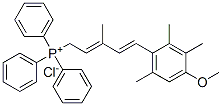 (E,E)-[5-(4-methoxy-2,3,6-trimethylphenyl)-3-methyl-2,4-pentadienyl]triphenylphosphonium chloride  结构式