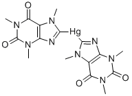 Bis(2,6-dioxo-1,2,3,6-tetrahydro-1,3,7-trimethyl-7H-purin-8-yl)mercury(II) 结构式