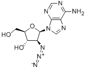 9-(2-三氮基-2-脱氧-ALPHA-D-阿拉伯呋喃糖基)-9H-嘌呤-6-胺 结构式