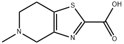 5-Methyl-4,5,6,7-tetrahydro[1,3]thiazolo-[5,4-c]pyridin-2-carboxylic acid hydrochloride 结构式