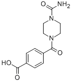 4-(4-氨基甲酰基哌嗪-1-羰基)苯酸 结构式