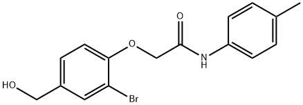 2-[2-BROMO-4-(HYDROXYMETHYL)PHENOXY]-N-(4-METHYLPHENYL)-ACETAMIDE 结构式