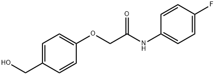 N-(4-fluorophenyl)-2-[4-(hydroxymethyl)phenoxy]acetamide 结构式