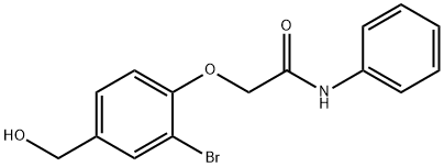2-[2-BROMO-4-(HYDROXYMETHYL)PHENOXY]-N-PHENYL-ACETAMIDE 结构式