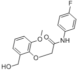 ACETAMIDE, N-(4-FLUOROPHENYL)-2-[2-(HYDROXYMETHYL)-6-METHOXYPHENOXY]- 结构式