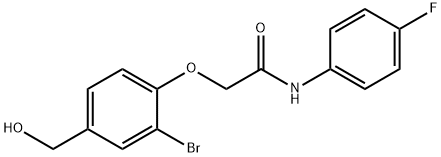 2-[2-BROMO-4-(HYDROXYMETHYL)PHENOXY]-N-(4-FLUOROPHENYL)-ACETAMIDE 结构式