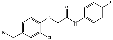 2-[2-CHLORO-4-(HYDROXYMETHYL)PHENOXY]-N-(4-FLUOROPHENYL)-ACETAMIDE 结构式