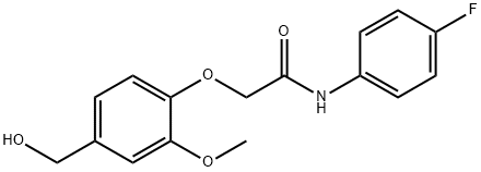 ACETAMIDE, N-(4-FLUOROPHENYL)-2-[4-(HYDROXYMETHYL)-2-METHOXYPHENOXY]- 结构式