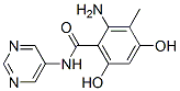 2-Amino-4,6-dihydroxy-5-pyrimidinyl(3-methylphenyl)formamide 结构式