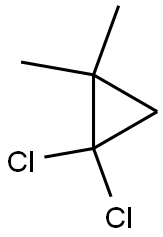1,1-Dichloro-2,2-dimethylcyclopropane 结构式
