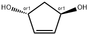 (1R 3S)-CYCLOPENT-4-ENE-1 3-DIOL 结构式