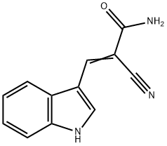 2-CYANO-3-INDOL-3-YL-ACRYLIC ACID AMIDE 结构式
