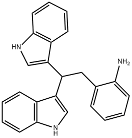 2-[2,2-双(1H-吲哚-3-基)乙基]苯胺 结构式