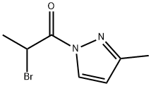 1H-Pyrazole, 1-(2-bromo-1-oxopropyl)-3-methyl- (9CI) 结构式