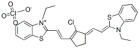 2-[(E)-2-(2-CHLORO-3-((E)-2-[3-ETHYL-1,3-BENZOTHIAZOL-2(3H)-YLIDENE]ETHYLIDENE)-1-CYCLOPENTEN-1-YL)ETHENYL]-3-ETHYL-1,3-BENZOTHIAZOL-3-IUM PERCHLORATE 结构式