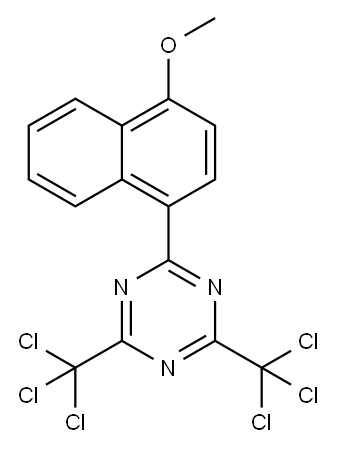 4,6-双(三氯甲基)-2-(4-甲氧基萘)-1,3,5-三嗪 结构式