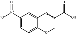 3-(2-Methoxy-5-nitrophenyl)propenoic acid 结构式