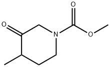 1-Piperidinecarboxylic  acid,  4-methyl-3-oxo-,  methyl  ester 结构式