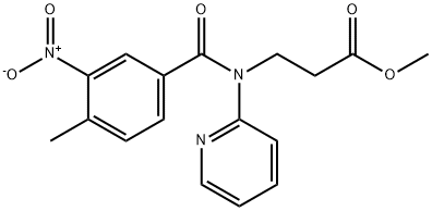 Methyl 3-(4-Methyl-3-nitro-N-(pyridin-2-yl)benzaMido)propanoate 结构式