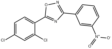 5-(2,4-二氯苯基)-3-(3-硝基苯基)-1,2,4-恶二唑 结构式