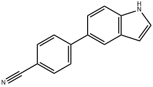 4-(1H-INDOL-5-YL)-BENZONITRILE 结构式