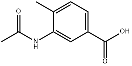 3-乙酰胺基-4甲基苯甲酸 结构式