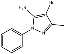 4-溴-3-甲基-1-苯基-1H-吡唑-5-胺 结构式