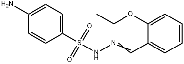 4-amino-N-[(2-ethoxyphenyl)methylideneamino]benzenesulfonamide 结构式